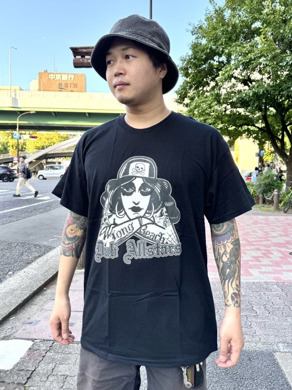 画像7: LONG BEACH DUB ALLSTARS / Tattoo Girl Artwork by Opie Ortiz Tシャツ ブラック (7)