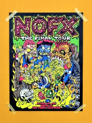 送料無料【新品未使用】NOFX 公式 ラストライブ　ポスター　3枚セット　ラスト NOFX / FAT WRECK CHORDS / PICKLE STIX SURFBOARDS