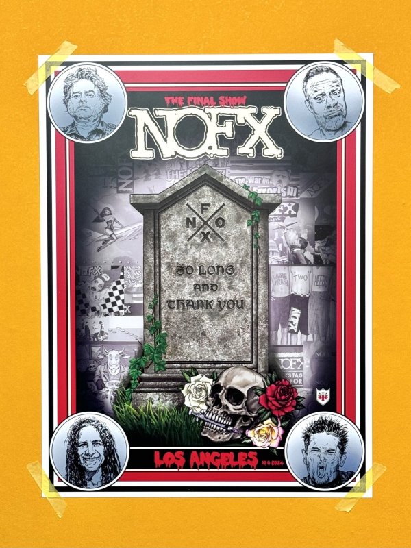 画像1: 送料無料 ラスト5枚で終了 NOFX / San Pedro Day3 Artwork by Toyko Hiro ポスター (1)