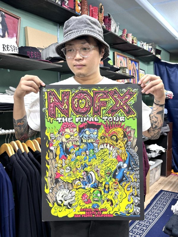 画像2: 送料無料 ラスト2枚で終了  NOFX / San Pedro Day1 Artwork by Dirty Donny シルクスクリーンポスター (2)