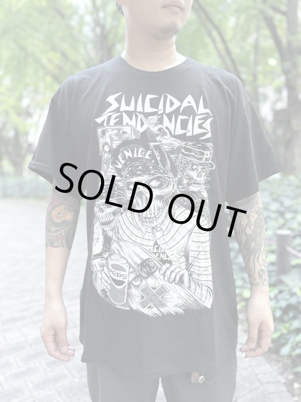 画像1: 1000円OFF Lサイズラスト1枚で終了 SUICIDAL TENDENCIES / Skater Skull Tシャツ ブラック (1)
