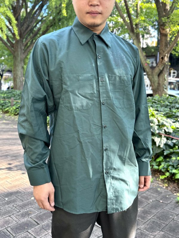 画像8: 送料無料 XLラスト2枚で終了 FUCKIN' MELLOW / LBC Skull Artwork by WACKY  REDKAP 長袖ワークシャツ スプルースグリーン (8)