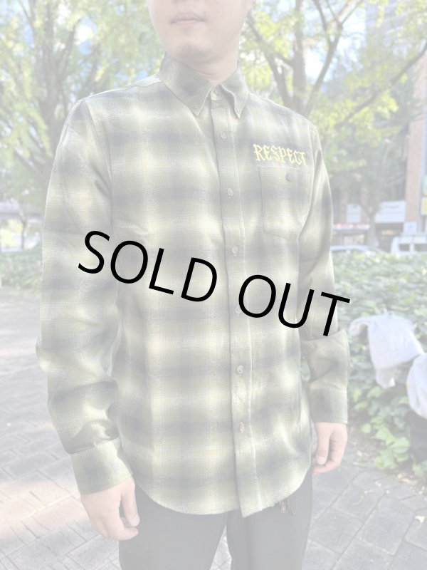 画像5: 送料無料 Mサイズラスト1枚で終了 FUCKIN' MELLOW / RESPECT Artwork by WACKY ライトネルシャツ グリーン (5)