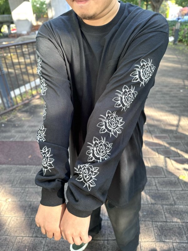 画像7: 送料無料 XLラスト3枚で終了 FUCKIN' MELLOW / LBC Skull Artwork by WACKY 長袖ポケットTシャツ ブラック (7)