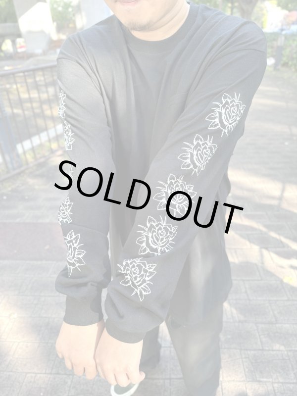 画像7: 送料無料 XLラスト1枚で終了 FUCKIN' MELLOW / LBC Skull Artwork by WACKY 長袖ポケットTシャツ ブラック (7)