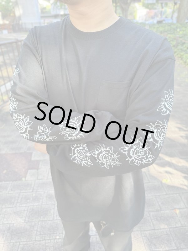 画像5: 送料無料 XLラスト1枚で終了 FUCKIN' MELLOW / LBC Skull Artwork by WACKY 長袖ポケットTシャツ ブラック (5)