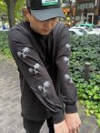 画像7: 送料無料 Lサイズ限定1枚のみ minos / X Palm Tree 長袖Ｔシャツ ブラック (7)