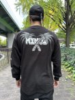 画像4: 送料無料 Lサイズ限定1枚のみ minos / X Palm Tree 長袖Ｔシャツ ブラック (4)