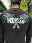 画像2: 送料無料 Lサイズ限定1枚のみ minos / X Palm Tree 長袖Ｔシャツ ブラック (2)