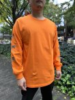 画像8: 送料無料 Lサイズ限定1枚のみ minos / X Palm Tree 長袖Ｔシャツ オレンジ (8)