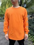 画像9: 送料無料 Lサイズ限定1枚のみ minos / X Palm Tree 長袖Ｔシャツ オレンジ (9)