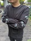 画像6: 送料無料 Lサイズ限定1枚のみ minos / X Palm Tree 長袖Ｔシャツ ブラック (6)