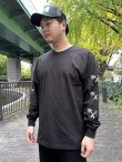 画像5: 送料無料 Lサイズ限定1枚のみ minos / X Palm Tree 長袖Ｔシャツ ブラック (5)