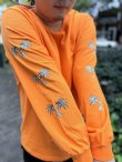 画像6: 送料無料 Lサイズ限定1枚のみ minos / X Palm Tree 長袖Ｔシャツ オレンジ (6)