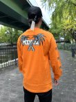 画像2: 送料無料 Lサイズ限定1枚のみ minos / X Palm Tree 長袖Ｔシャツ オレンジ (2)