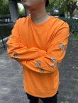 画像5: 送料無料 Lサイズ限定1枚のみ minos / X Palm Tree 長袖Ｔシャツ オレンジ (5)