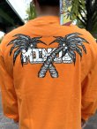 画像3: 送料無料 Lサイズ限定1枚のみ minos / X Palm Tree 長袖Ｔシャツ オレンジ (3)