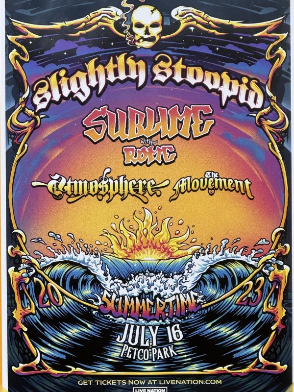 画像2: SUBLIME DJ PRODUCT 買い付けアイテム 6枚限定 Slightly Stoopid Summer Time 2023 Tour ポスター (43センチx28センチ) (2)