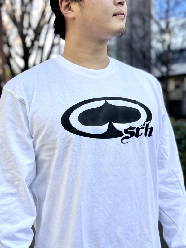 画像2: SRH / NEW SPADE CLASSIC 長袖Tシャツ WHITE (2)