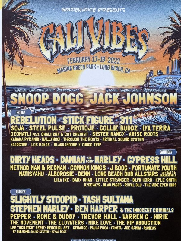 画像2: SUBLIME DJ PRODUCT 買い付けアイテム CALI VIBES / 2023 ポスター (43センチx28センチ) (2)