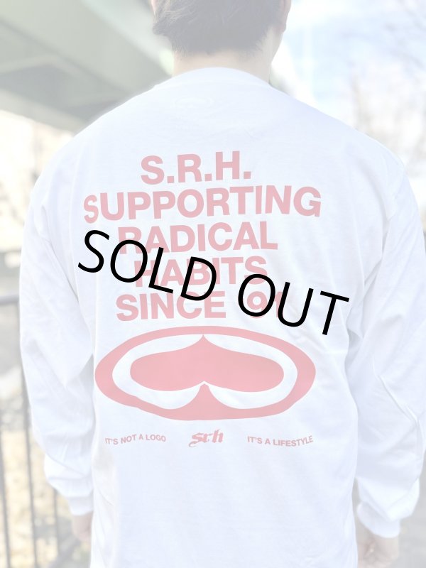 画像7: Lサイズラスト1枚で終了 SRH / Since 91 長袖Tシャツ WHITE (7)