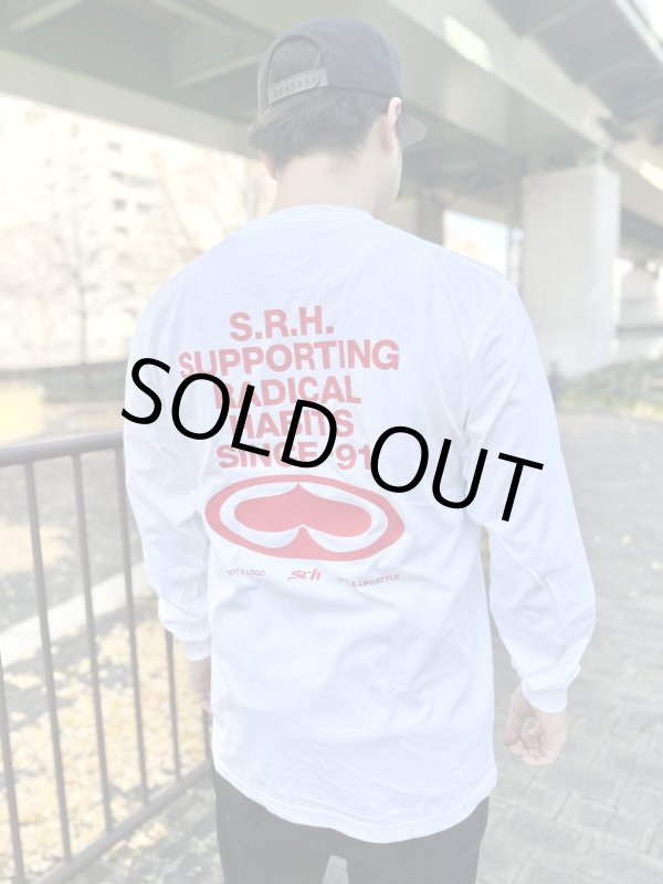 画像9: Lサイズラスト1枚で終了 SRH / Since 91 長袖Tシャツ WHITE (9)