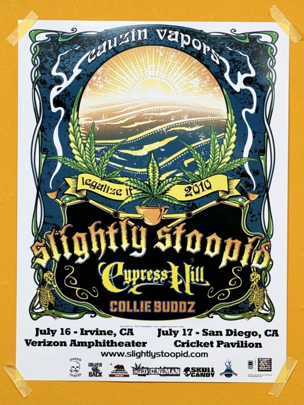 画像1: SUBLIME DJ PRODUCT 買い付けアイテム 7枚限定 Slightly Stoopid / Legalize it 2010 (61センチx46センチ) (1)