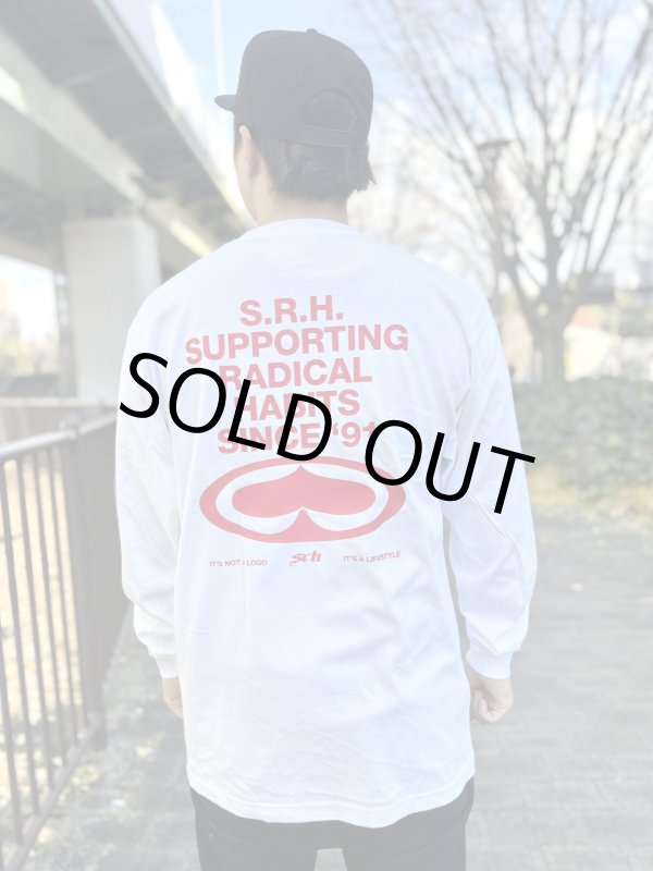 画像6: Lサイズラスト1枚で終了 SRH / Since 91 長袖Tシャツ WHITE (6)