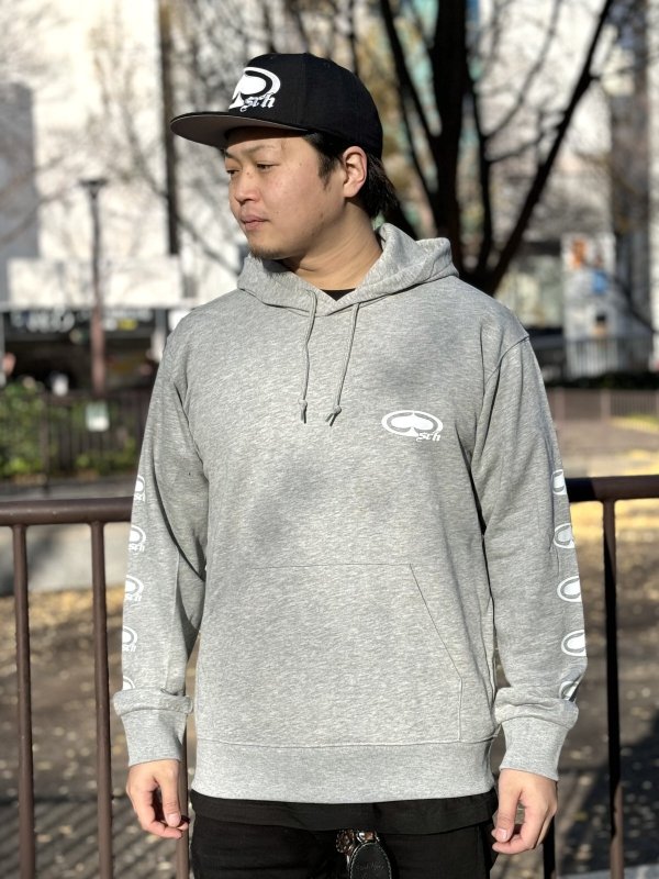 画像1: 送料無料 SRH / NEW SPADE CLASSIC SMALL LOGOS プルオーバーパーカー GREY (1)