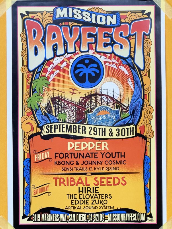 画像2: SUBLIME DJ PRODUCT 買い付けアイテム 10枚限定 MISSION BAYFEST / 2023 ポスター (46センチx30.5センチ) (2)