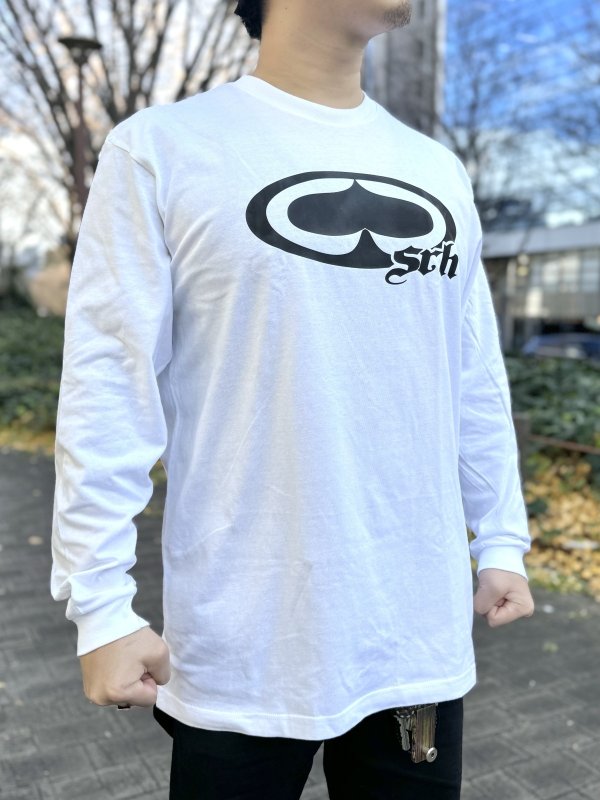 画像3: SRH / NEW SPADE CLASSIC 長袖Tシャツ WHITE (3)