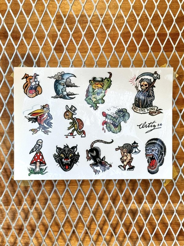 画像1: "OPIE ORTIZ 2025 TATTOO TOUR" / タトゥーフラッシュステッカーシート 3/3 (1)