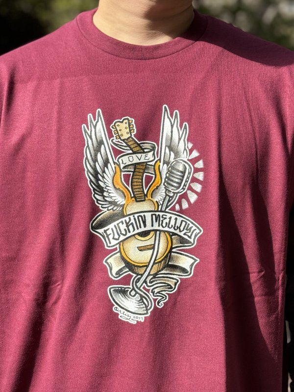 画像4: "OPIE ORTIZ x BALL&CHAIN" / Memories コラボTシャツ バーガンディー (4)