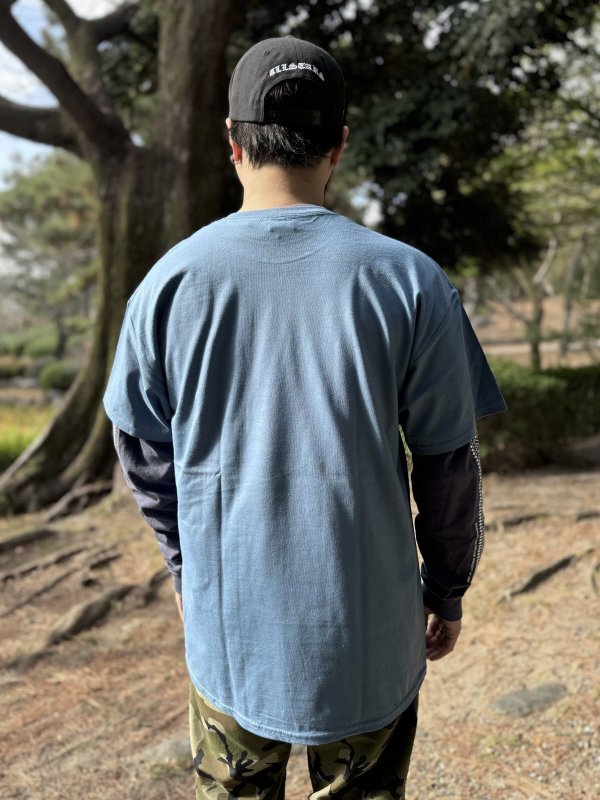 画像5: "OPIE ORTIZ x BALL&CHAIN" / Skull & Rose コラボTシャツ インディゴブルー (5)