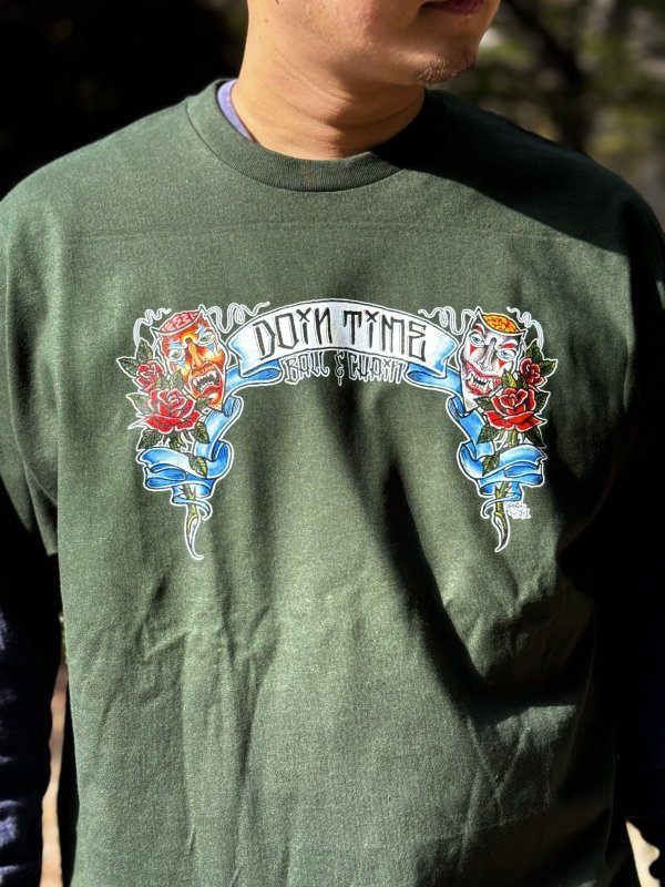 画像4: "OPIE ORTIZ x BALL&CHAIN" / Doin Time コラボTシャツ フォレストグリーン (4)