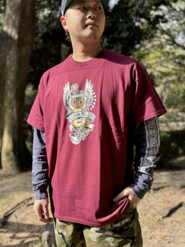 画像2: "OPIE ORTIZ x BALL&CHAIN" / Memories コラボTシャツ バーガンディー (2)