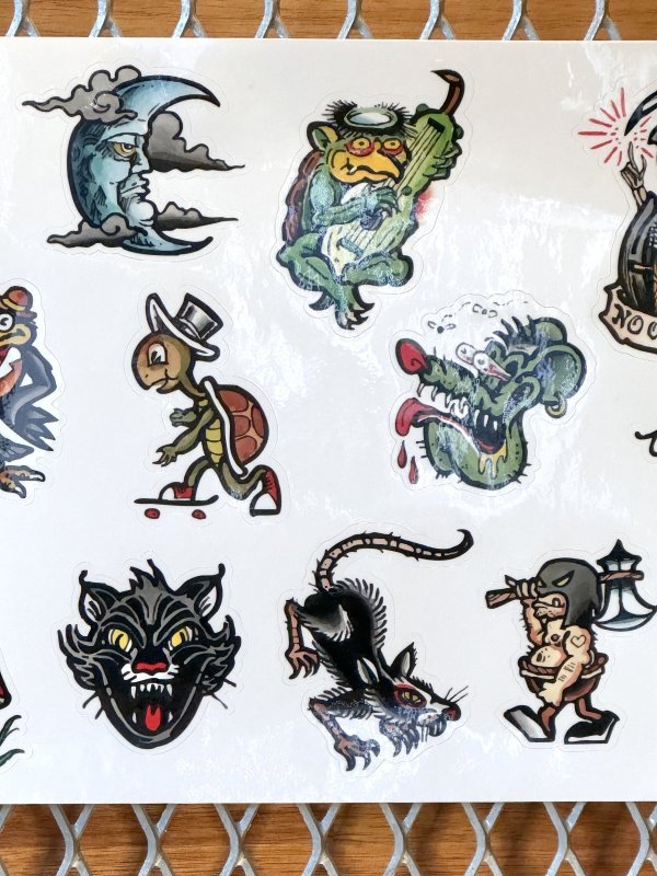 画像3: "OPIE ORTIZ 2025 TATTOO TOUR" / タトゥーフラッシュステッカーシート 3/3 (3)