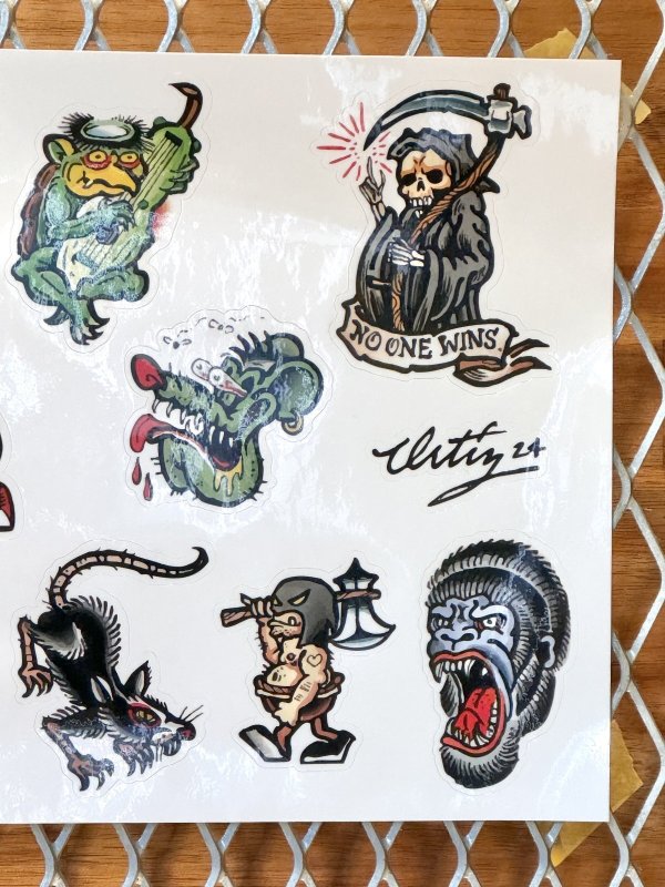 画像4: "OPIE ORTIZ 2025 TATTOO TOUR" / タトゥーフラッシュステッカーシート 3/3 (4)