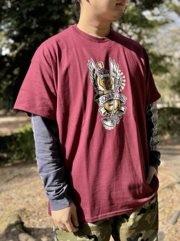 画像3: "OPIE ORTIZ x BALL&CHAIN" / Memories コラボTシャツ バーガンディー (3)