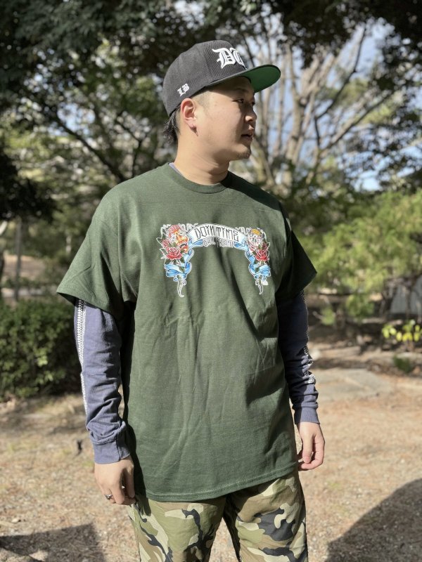 画像2: "OPIE ORTIZ x BALL&CHAIN" / Doin Time コラボTシャツ フォレストグリーン (2)