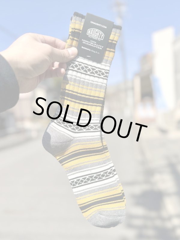 画像1: NAUGHTY x ching & co. / FALSA スケーターソックス マスタード (1)