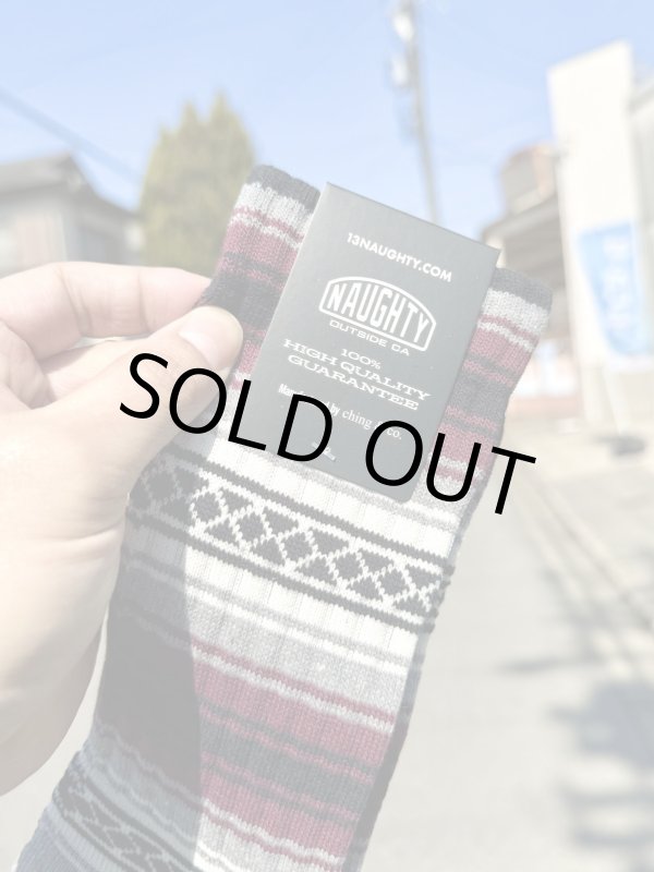 画像2: NAUGHTY x ching & co. / FALSA スケーターソックス マルーン (2)