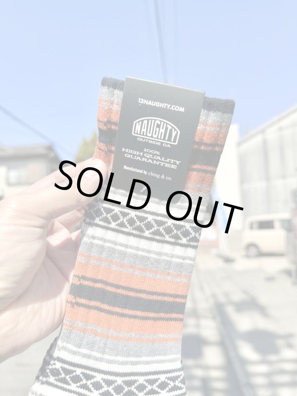 画像2: NAUGHTY x ching & co. / FALSA スケーターソックス オレンジ (2)