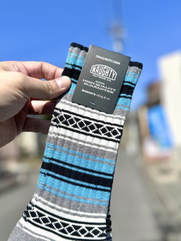 画像2: NAUGHTY x ching & co. / FALSA スケーターソックス ブルー (2)