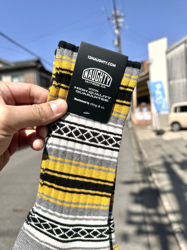 画像2: NAUGHTY x ching & co. / FALSA スケーターソックス マスタード (2)