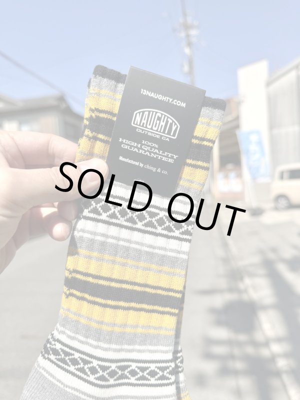 画像2: NAUGHTY x ching & co. / FALSA スケーターソックス マスタード (2)