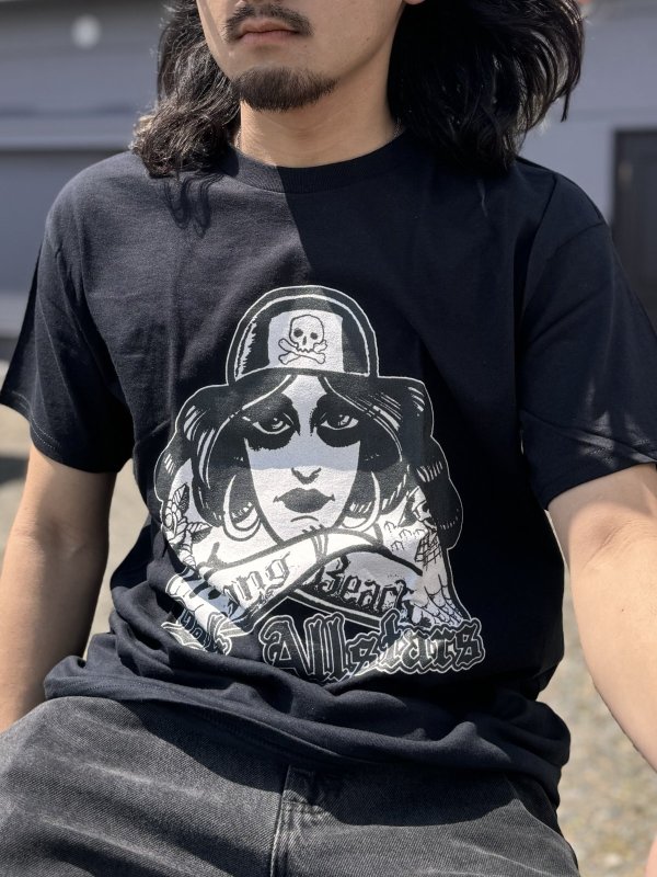 画像5: LONG BEACH DUB ALLSTARS / Tattoo Girl Artwork by Opie Ortiz Tシャツ ブラック (5)