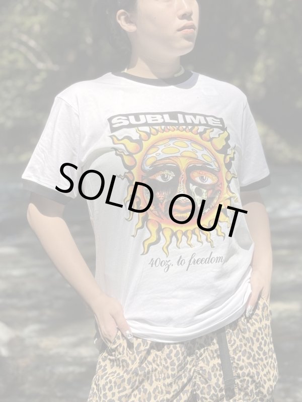 画像12: XLラスト1枚で終了 SUBLIME / 40oz To Freedom リンガーTシャツ (12)