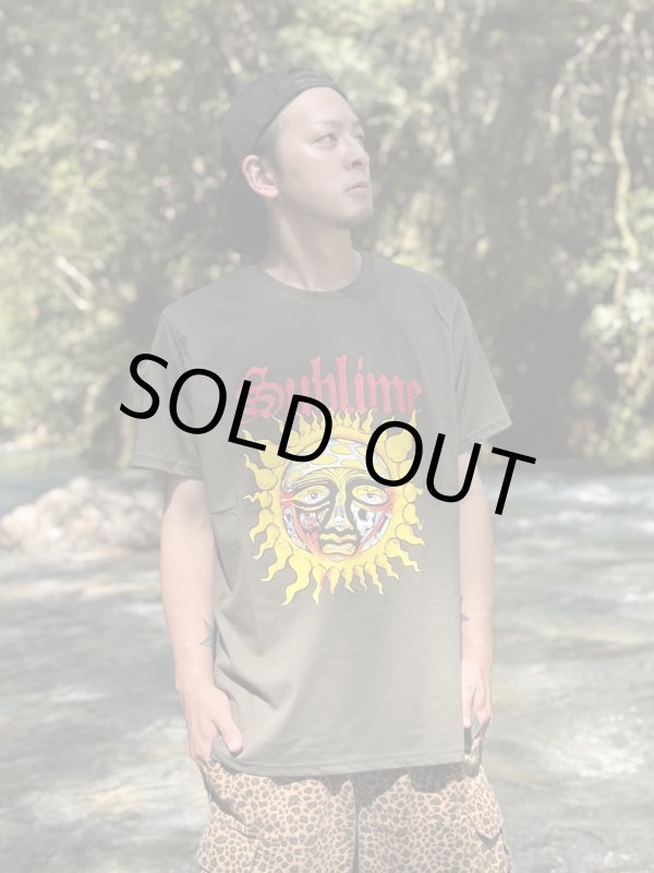 画像2: Lラスト1枚で終了 SUBLIME / Yellow Sun Tシャツ グリーン (2)