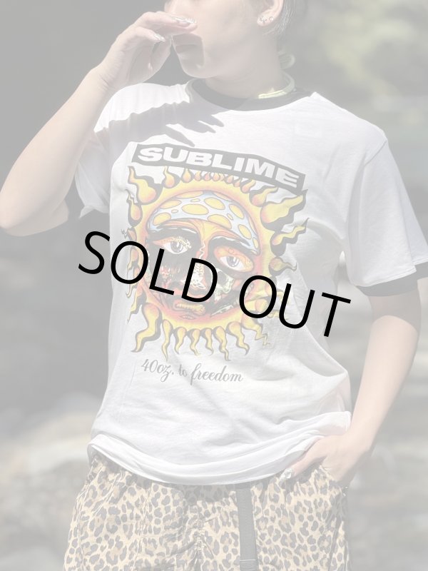 画像13: XLラスト1枚で終了 SUBLIME / 40oz To Freedom リンガーTシャツ (13)